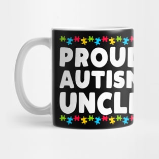 Mens Autism Awareness Proud Autism Uncle Mug